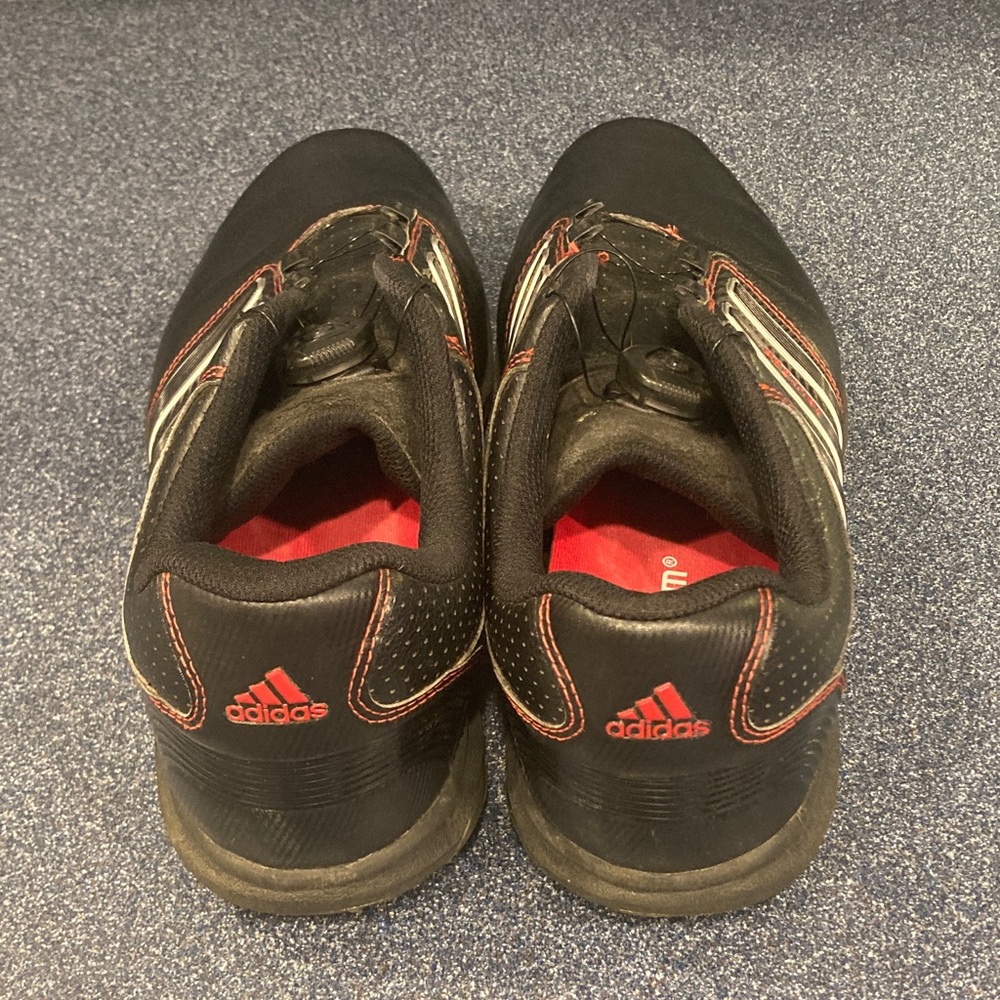 Adidas Men's Black Golf Shoes with Red Accents Tour 360